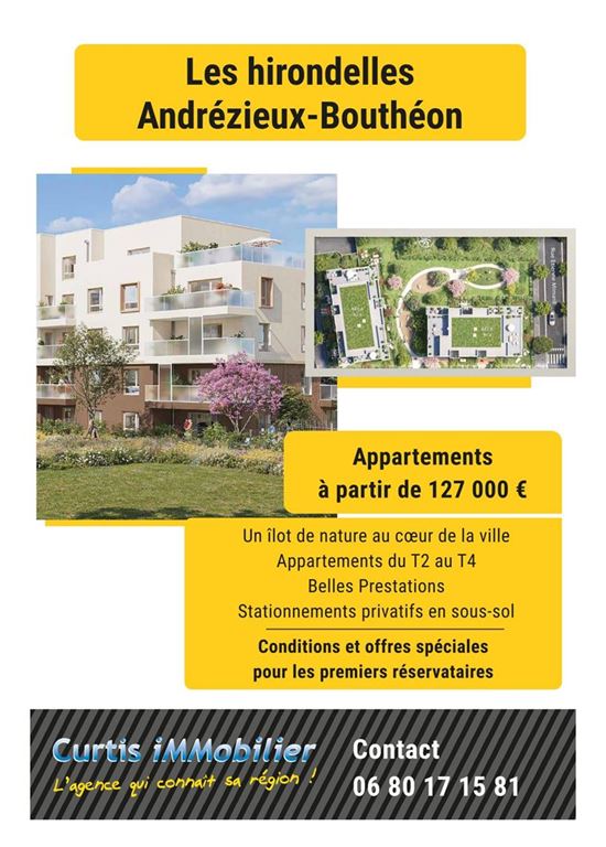Appartement Appartement ANDREZIEUX BOUTHEON 127000€ CURTIS IMMOBILIER